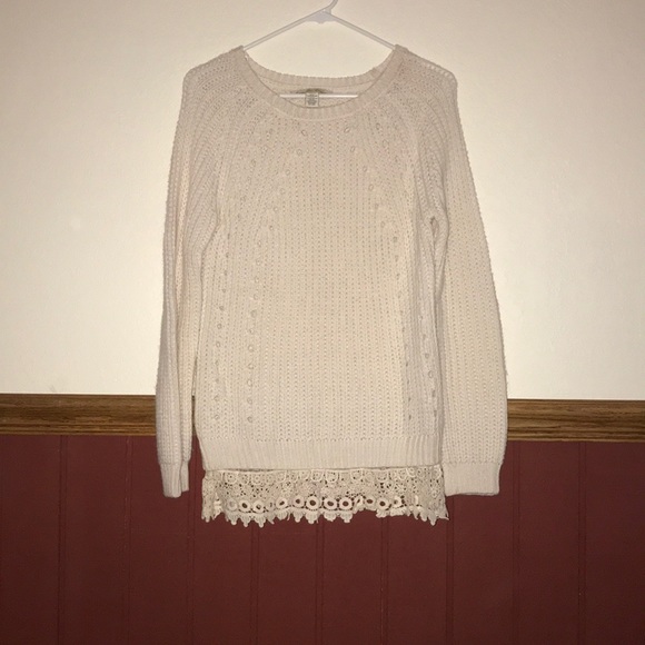 Lace cream sweater - Picture 1 of 1